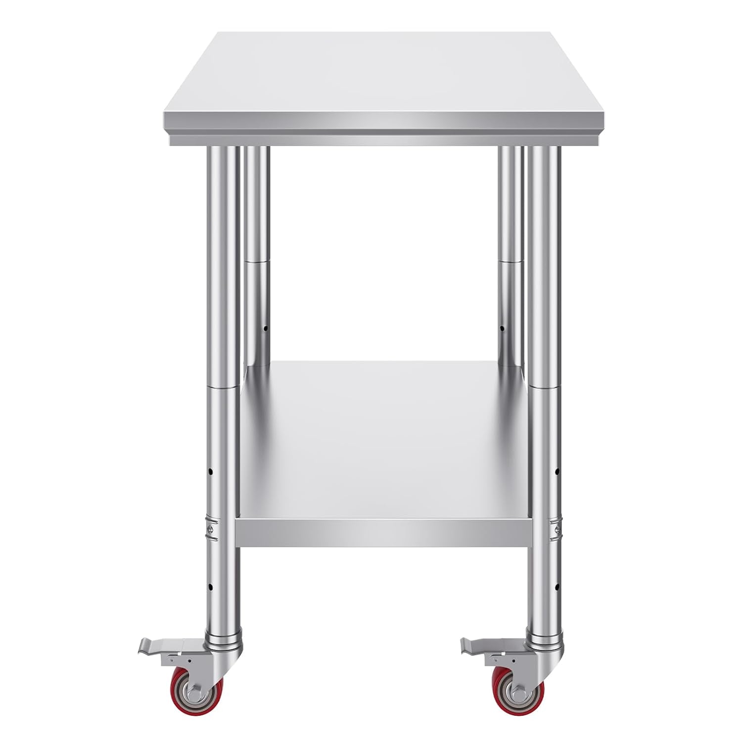 Mophorn 36x24 Inch Stainless Steel Work Table with Wheels for Commercial Kitchen