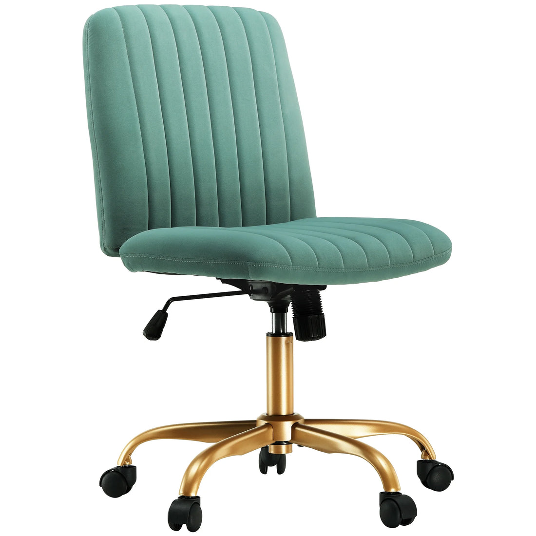 Extra Plush Velvet Channel Upholstered Office Chair, Green Sage