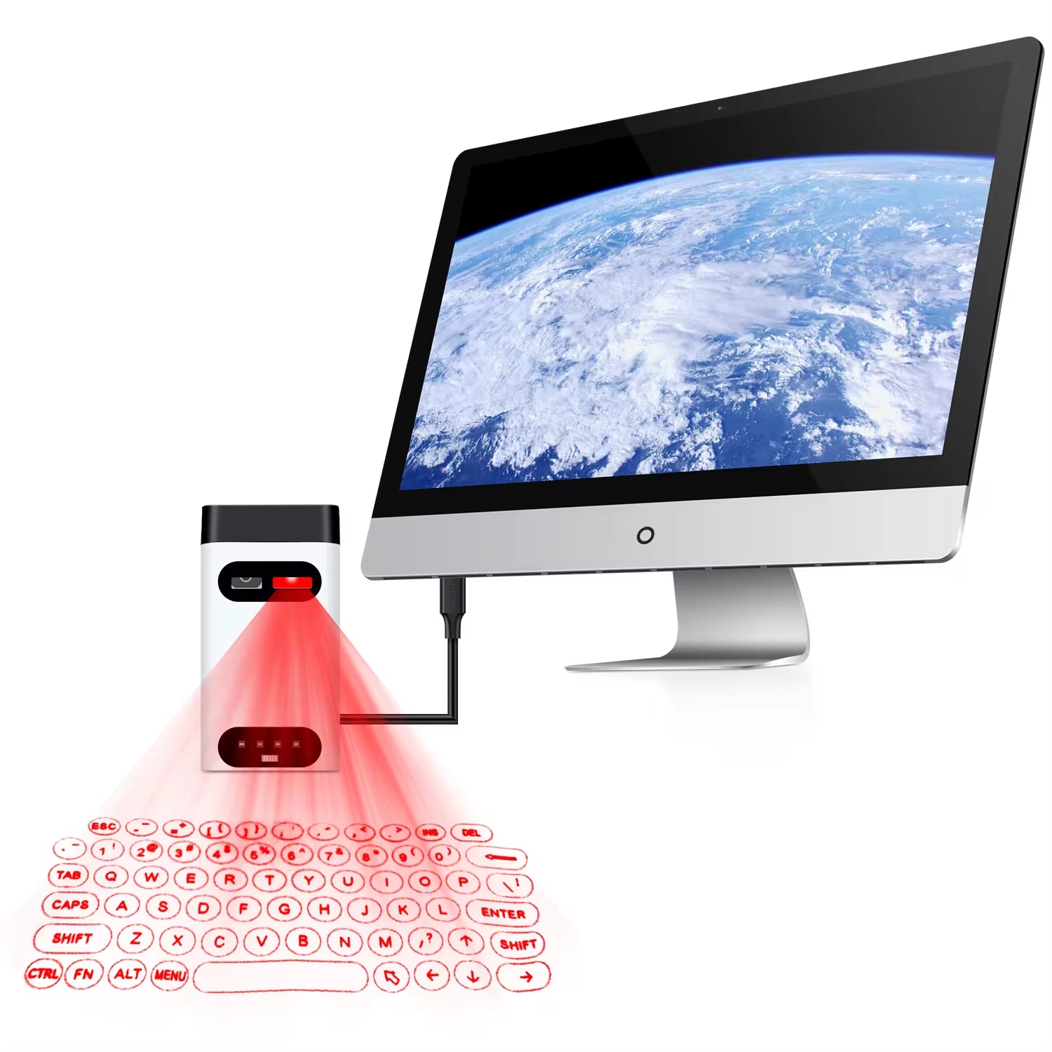 Mini Wireless Laser Projection Keyboard &amp; Mouse for Bluetooth Devices