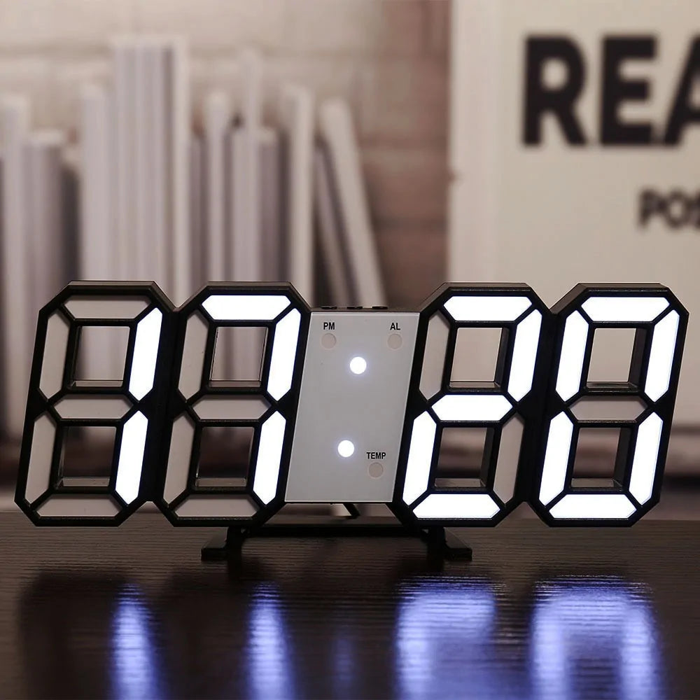 3D LED Digital Wall Clock Home Decor