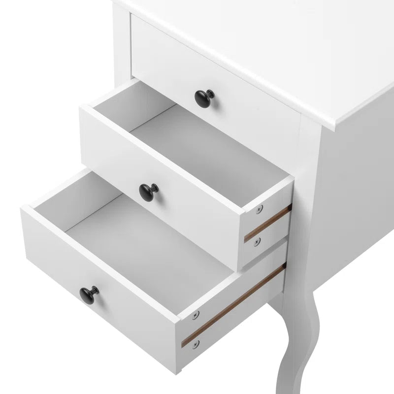 3 - Drawer Nightstand in White