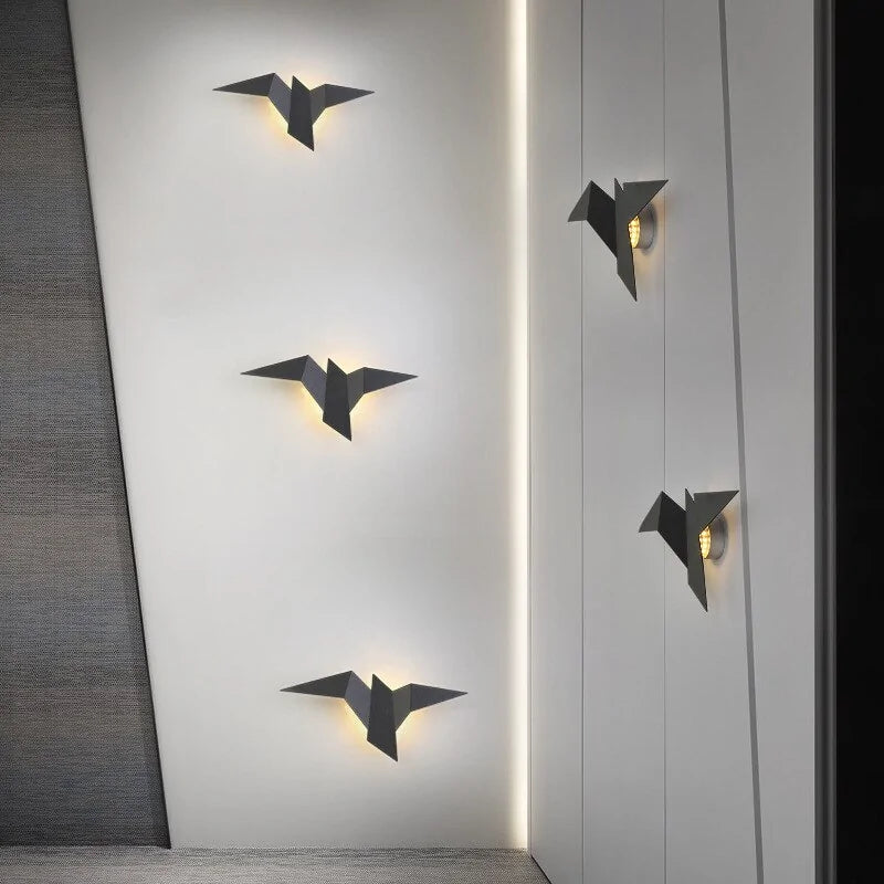 Nordic Iron Bird Wall Lamp for Home Decor